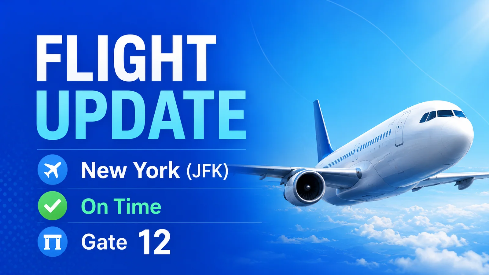 Airport flight update digital display